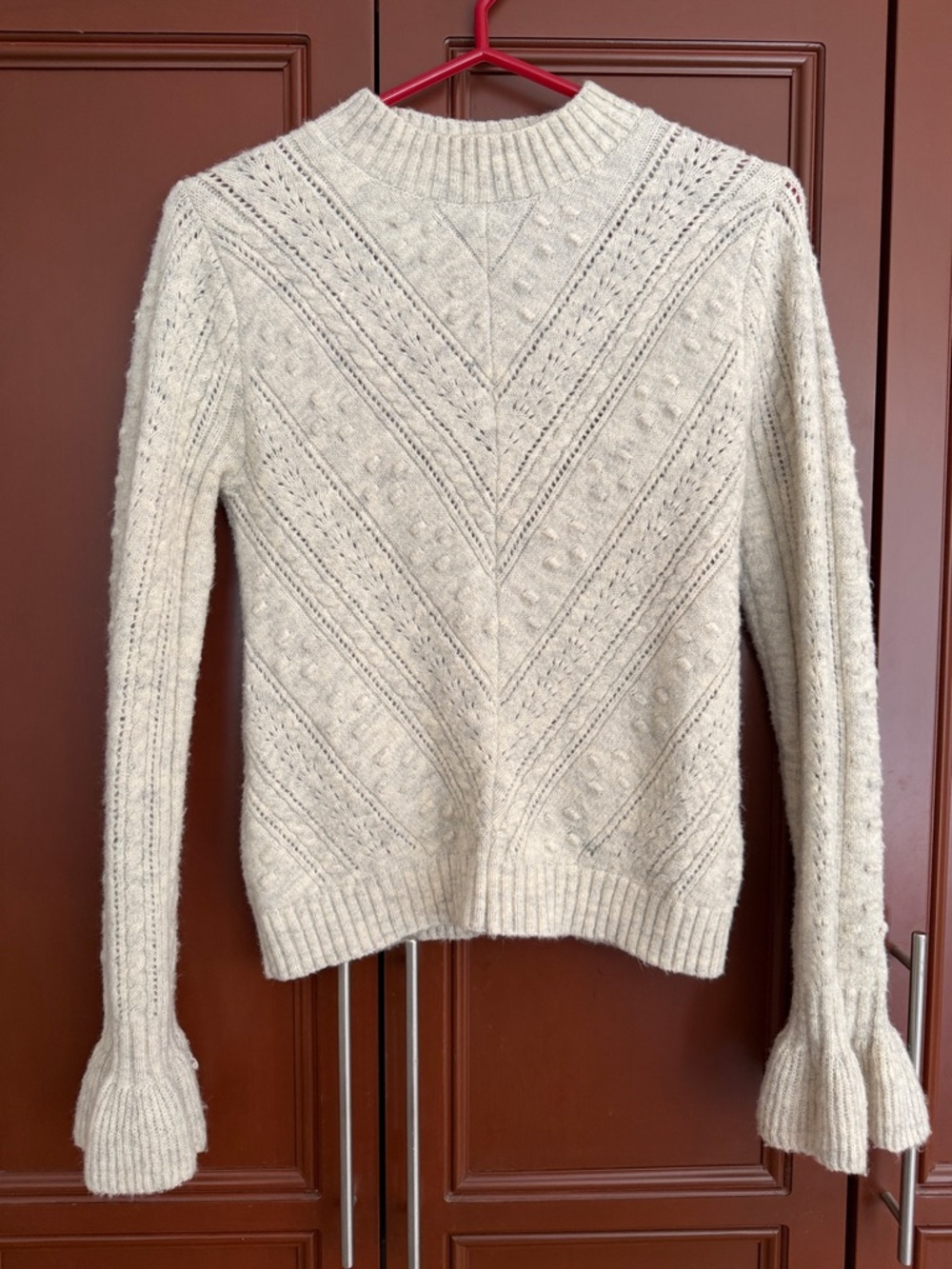 MINKPINK Cream Cable Knit Crewneck Sweater